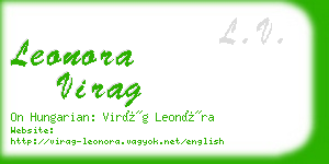 leonora virag business card